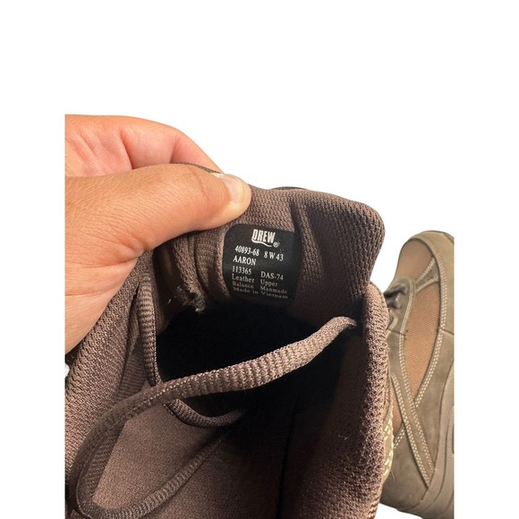 Drew Aaron Shoe Dark Brown Men's 8 W New Orthopedic - Picture 9 of 9